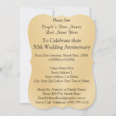 世界に一つだけの、50周年結婚記念日の招待状 招待状 (裏面)