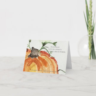 世界に住んでいて本当に嬉しい…10月 サンキューカード