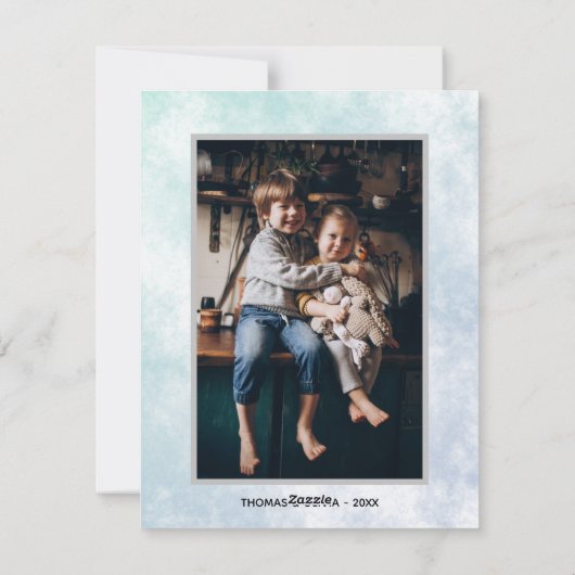 世界に向けて！おもしろいクリスマス写真 シーズンカード (裏面)