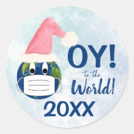 世界に向けて！おもしろいパンデミック2020ホリデイ ラウンドシール