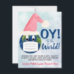 世界に向けて！パンデミックおもしろいクリスマスハヌカー シーズンカード<br><div class="desc">今年おもしろいは表現このホリ感じデーカード。サンタ帽と顔マスクを着た地球のかわいいイメージ。「OY!読ザ・ワールドへ！」のキャプション 短い手紙や挨拶の希望と表現あなたの署名に加え最高のて、より良い日を望むための宇宙がある。今年の休暇の間最高のに、かわいい方法で願いを送る。クリスマスかハヌカーか。</div>