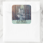 世界に喜びが来た 主が来た、クリスマス スクエアシール (バッグ)