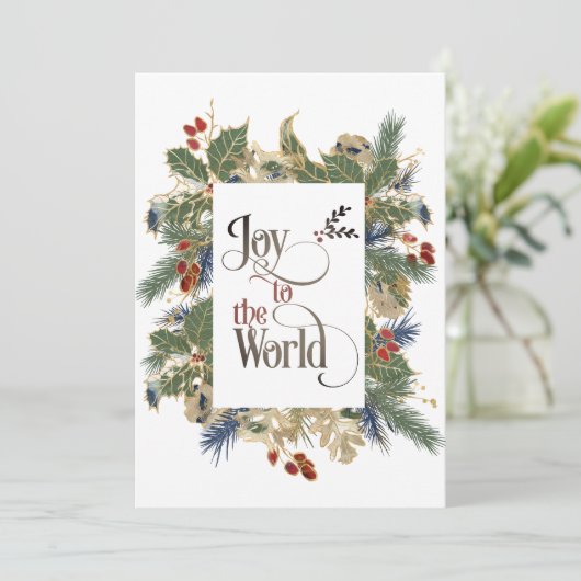 世界に喜びの歌をクリスマスソング・エレガント・フラット シーズンカード (スタンド正面)