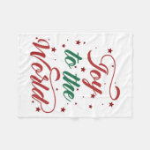 世界に喜びを与える フリースブランケット (正面(横))