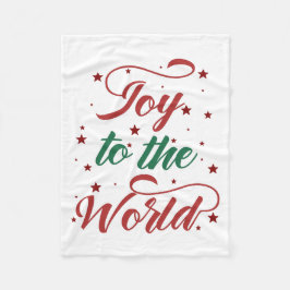 世界に喜びを与える フリースブランケット