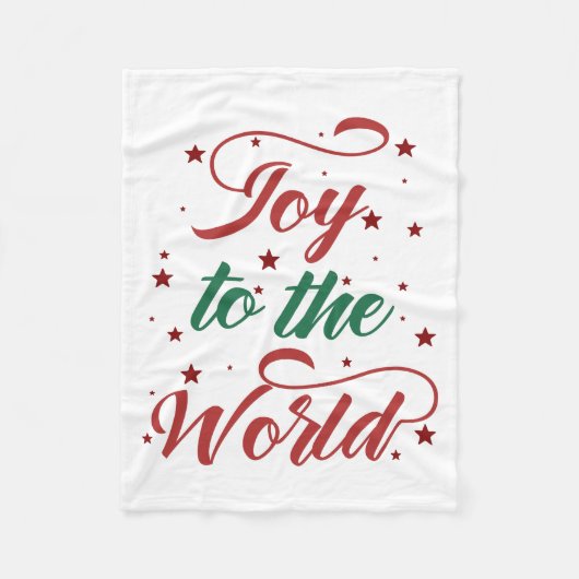 世界に喜びを与える フリースブランケット (正面)