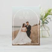 世界に喜びを アイボリー アーチフレームの写真 クリスマス (スタンド正面)