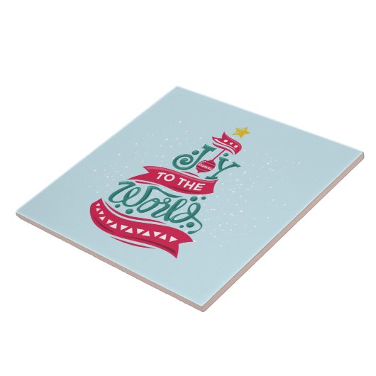 世界に喜びを キリストの誕生の名言 タイポグラフィ タイル (側面)