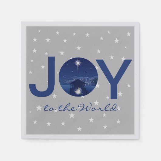 世界に喜びを キリストの誕生 スタンダードカクテルナプキン (正面)