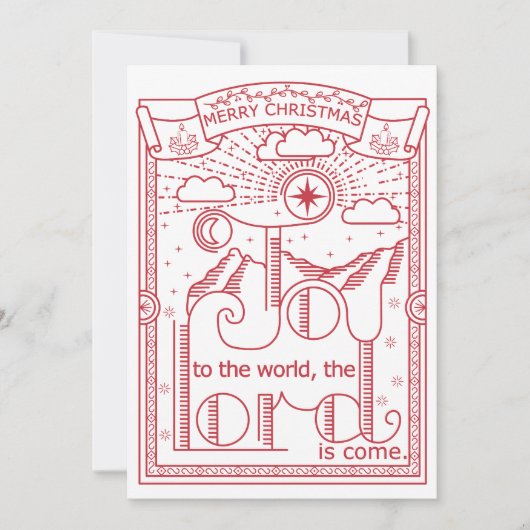 世界に喜びを キリストの降誕祭 アドベント 招待状 (正面)