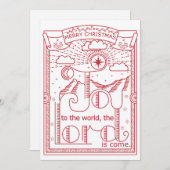 世界に喜びを キリストの降誕祭 アドベント 招待状 (正面/裏面)