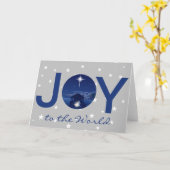 世界に喜びを キリストの降誕 カード (黄色い花)