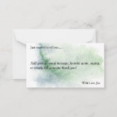 世界に喜びを キリストの降誕 ノートカード (裏面)