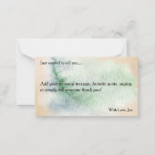 世界に喜びを キリストの降誕 ノートカード (裏面)