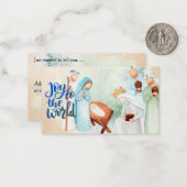 世界に喜びを キリストの降誕 ノートカード (正面/裏面インサイチュ)