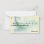 世界に喜びを キリストの降誕 ノートカード (裏面)