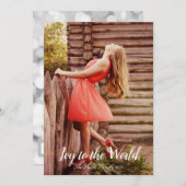 世界に喜びを キリスト教のクリスマス カスタマイズ可能 シーズンカード (正面/裏面)