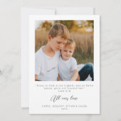 世界に喜びを キリスト教 フォト ホリデー カード (裏面)