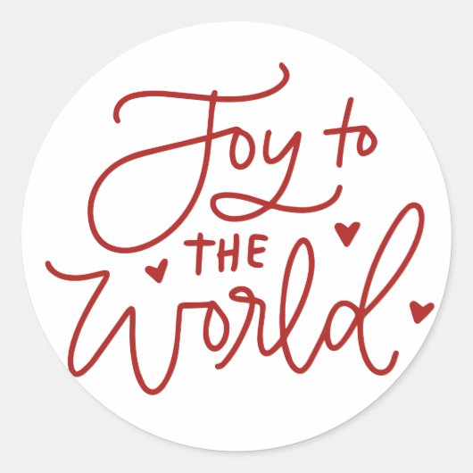 世界に喜びを　クリスマス レタリング ラウンドシール (正面)