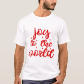 世界に喜びを - クリスマス Tシャツ (正面)