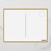 世界に喜びを ゴールドホイル フォト ポストカード (裏面)