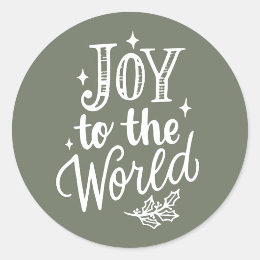 世界に喜びを タウペグリーンのクリスマス ラウンドシール (正面)