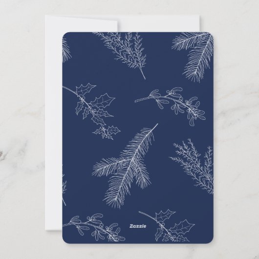 世界に喜びを ホリデーシーズンの写真付きグリーティング シーズンカード (裏面)