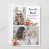 世界に喜びを ホリデーシーズンの挨拶状(写真付き) シーズンカード (正面)