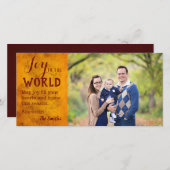 世界に喜びを ホリデー クリムゾン＆ゴールド シーズンカード (正面/裏面)