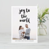 世界に喜びを | モダン ミニマル フォト シーズンカード (スタンド正面)