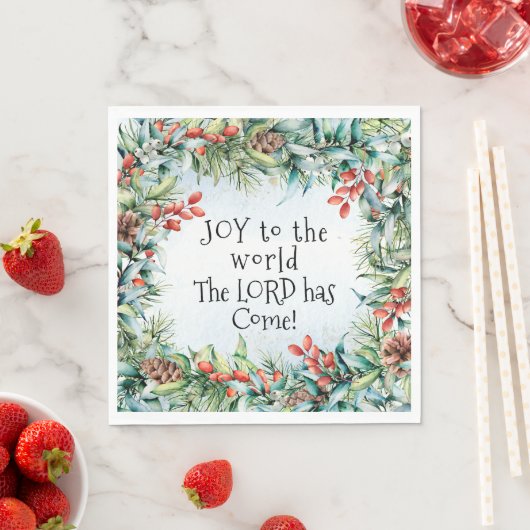 世界に喜びを 主は来たれり クリスマス スタンダードランチョンナプキン (インサイチュ)