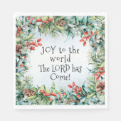 世界に喜びを 主は来たれり クリスマス スタンダードランチョンナプキン (正面)