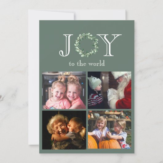 世界に喜びを 4枚の写真でパーソナライズ シーズンカード (正面)