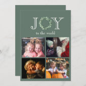 世界に喜びを 4枚の写真でパーソナライズ シーズンカード (正面/裏面)