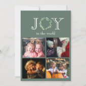 世界に喜びを 4枚の写真を入れてカスタマイズ シーズンカード (正面)