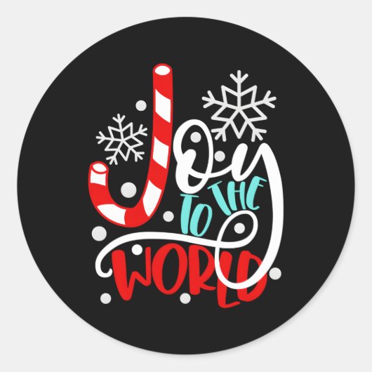 世界に喜ぶキャンディーケーン ラウンドシール (正面)