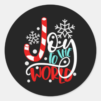 世界に喜ぶキャンディーケーン ラウンドシール