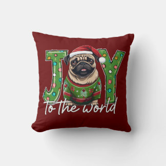 世界に喜ぶクリスマスサンタ クッション