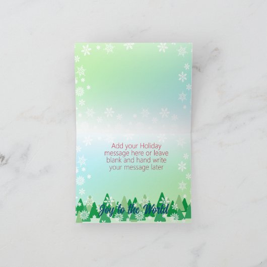 世界に喜ぶクリスマスツリー シーズンカード (内部)