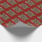 世界に喜ぶクリスマスプグサンタ ラッピングペーパー (角)