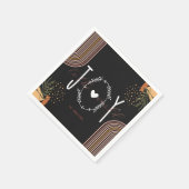 世界に喜ぶボホモダンクリスマス スタンダードカクテルナプキン (角)