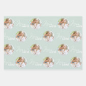 世界に喜ぶラウンドフォトのセット3 ラッピングペーパーシート (正面3)