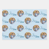 世界に喜ぶラウンドフォトのセット3 ラッピングペーパーシート (正面2)