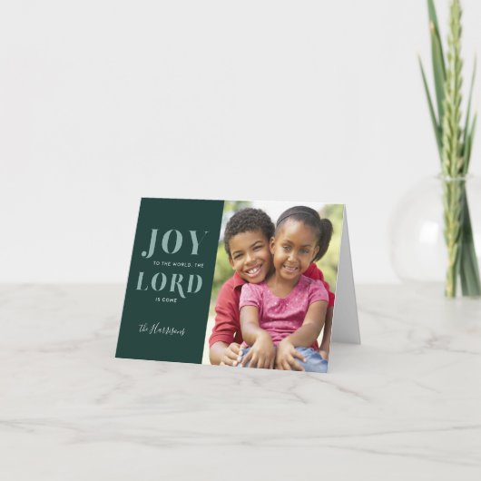 世界に喜ぶワンフォトクリスマスカード 招待状 (正面)