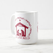 世界に喜ぶ赤い出生 コーヒーマグカップ (正面左)