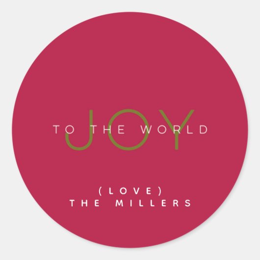 世界に喜ぶ ラウンドシール (正面)