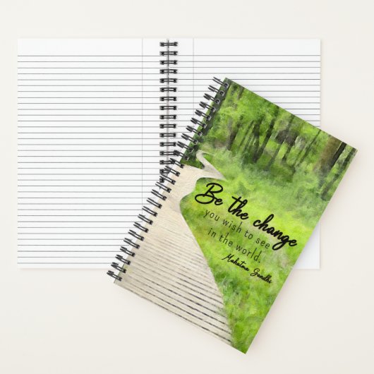 世界に変革をもたらしたいなら、まず自分が変われ ノートブック (内側)