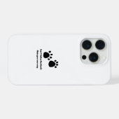 世界に流されない犬の足跡デザインのスマホケース iPhoneケース (裏面横)