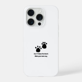 世界に流されない犬の足跡デザインのスマホケース iPhone 15 PROケース