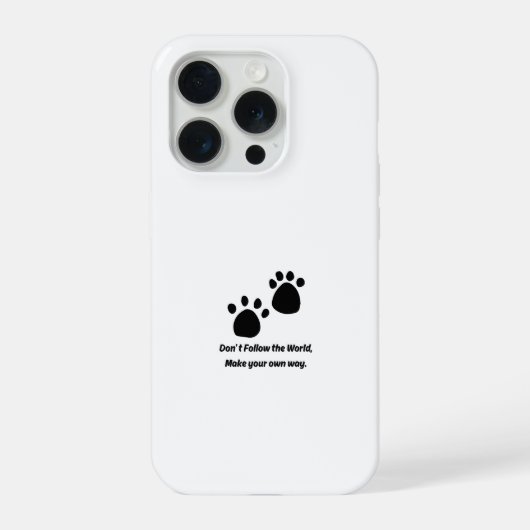 世界に流されない犬の足跡デザインのスマホケース iPhoneケース (裏面)